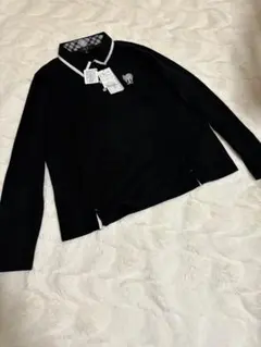 【新品タグ付】DAKS GOLF 吸湿発熱 長袖ポロシャツ LL 黒 オンワード