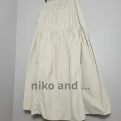 ニコアンド　 スカート　フレア　ロング　オフホワイト　F