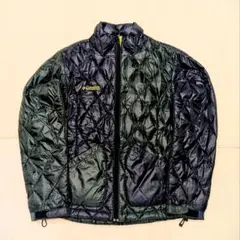 Columbia キルティングジャケット ネイビー・グリーン　ドローコード