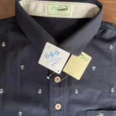 御値下げ　クロコダイル　ネイビー ポロシャツ L 夏用　XL