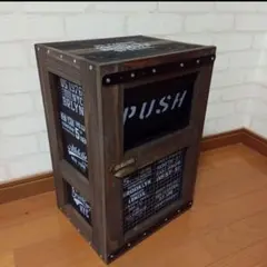 【ハンドメイド】バスロールサインの男前ダストボックス　ごみ箱