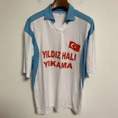サッカー トルコユニフォーム 半袖 ホワイト×ブルー XXLのサムネイル