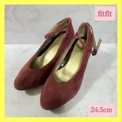 ❣️美品❣️fitfit フィットフィット ストラップパンプス スエード 24.5