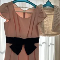 ★美品★パーティードレス（ピンク）ボレロセット