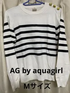 AG by アクアガール　ストライプ長袖ニット　Mサイズ