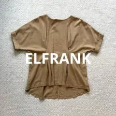 ELFRANK ベージュ プリーツ ぺプラム　半袖チュニック