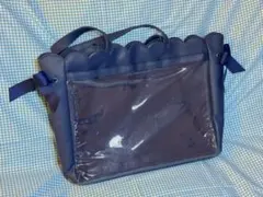 ザッカマート A3スカラップリボントートバッグ ネイビー