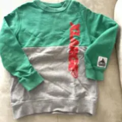 XLARGE KIDSトレーナー 120 グリーン　ロゴ　プリント