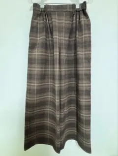 ストレートイージーパンツ　ブラウンチェック