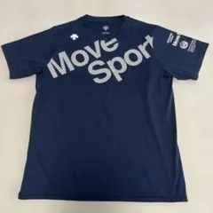 【美品】デサントMoveSport 半袖Tシャツ ネイビーＯ