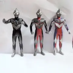 ティガダーク＆ティガトルネード＆ティガブラスト　700ソフビ　3体　リペイント品