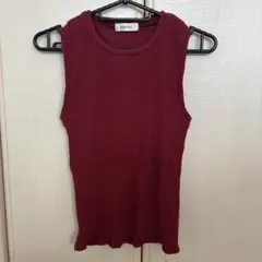 EGOIST ノースリーブ リブニット ボルドーのサムネイル