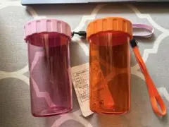 未使用　タッパーウェア　ドリンキングフラスク　タンブラー　水筒　2点