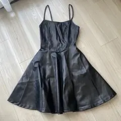 SHEIN レザーキャミワンピース