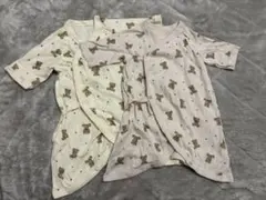 西松屋 コンビ肌着 2枚組 50-60 クマさん柄