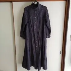 儀右ヱ門　前開き　ワンピース　裏地あり