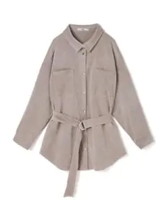 GRL ベルト付きコーデュロイビッグシャツ fo1001
