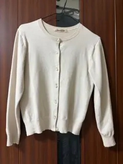 Apuweiser-riche パールボタン長袖カーディガン