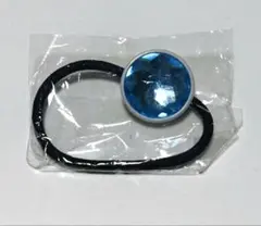 【新品未開封品】　ビジュー付きヘアゴム　ヘアゴム　ビジュー　キラキラ　水色