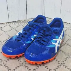 【美品】asics アシックス 陸上スパイク ブルー 付属品付き 23.0cmのサムネイル