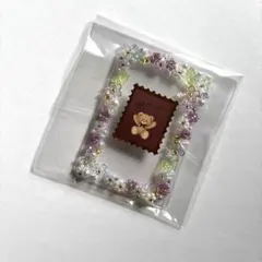 ハンドメイド 硬質ケース トレカケース デコ パープル