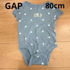 GAP クマ柄 ブルー ロンパース 80cm 12-18month