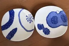 美濃焼　藍やさい取皿　２枚のサムネイル