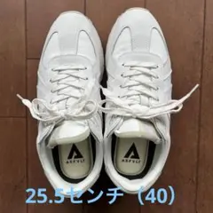ASFVLT ホワイト スニーカーGATE 40 25.5センチのサムネイル