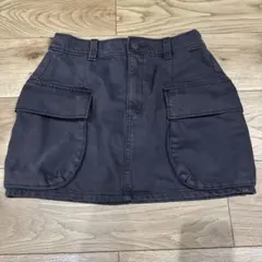 GU グレー カーゴミニスカート M