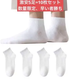 激安靴下　10枚セット ホワイトソックス 最安　レディース　メンズソックス　靴下