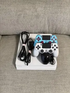 PlayStation 4 Slim ホワイト 本体 コントローラー2台付き