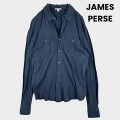 JAMES PERSE USA製 コットンシャツ ネイビー　ロングスリーブのサムネイル