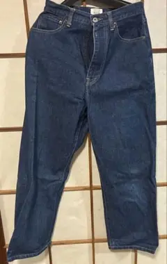 『スタディオクリップ』ハイウエストワイドデニムパンツ(M)脚長効果　ゆるだぼのサムネイル