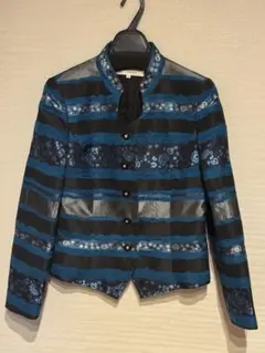 HARDY AMIES LONDON スタンドカラージャケット ブルー系のサムネイル