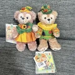 かかし　ダッフィー シェリーメイ　ぬいぐるみバッジ