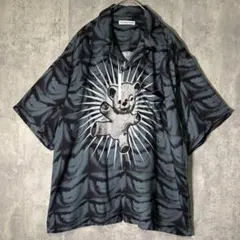 完売品 FLAGSTUFF ベア 総柄 レーヨン 開襟 シャツのサムネイル