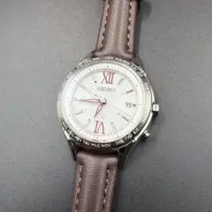 セイコー ルキア 電波ソーラー レディース腕時計 1B25-0AH0 ラウンド