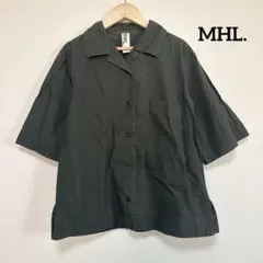 MHL. エムエイチエル コットンポプリン 開襟シャツ S