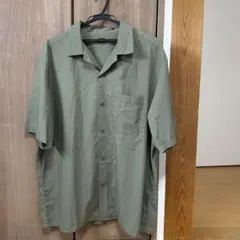 【中古品】UNIQLO 半袖シャツ カーキ XLサイズ