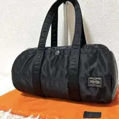 【現行品✨未使用級/タンカー】ポーター　ドラムバッグ　ミニボストン　黒　S 人気