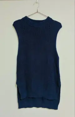 ユニクロ ネイビー ニットベスト ノースリーブ