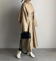 fashiru レイヤードヨークステンカラーコート　ベージュlongのサムネイル