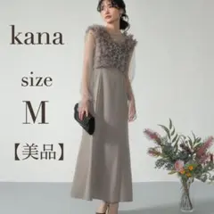 美品　チュール ボリューム フリル ベスト シアー トップス ワンピース M