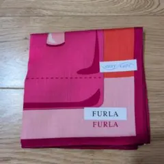 FURLA　フルラ　大判　ハンカチ　ピンク　バッグ柄のサムネイル