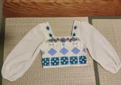 レース編みカラフルトップス