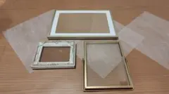 フォトフレームセット 白と金　結婚式　ウェルカムスペース