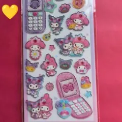 フレークシール・ステッカー ドロップジェリー ぷくぷく マイメロディ＆クロミ平成