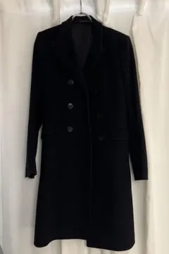 ZARA ザラ 黒 ダブルブレスト ナポレオンコート ウール 金ボタン M zara ザラ ナポレオンコート ダブルブレストコート 金ボタン ブラック