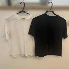 UNIQLO ユニクロ Tシャツ 2枚セット ホワイト ブラック Sのサムネイル