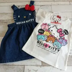 キティちゃん Tシャツ 新品未使用品 フタフタ ジャンパースカート 中古品のサムネイル